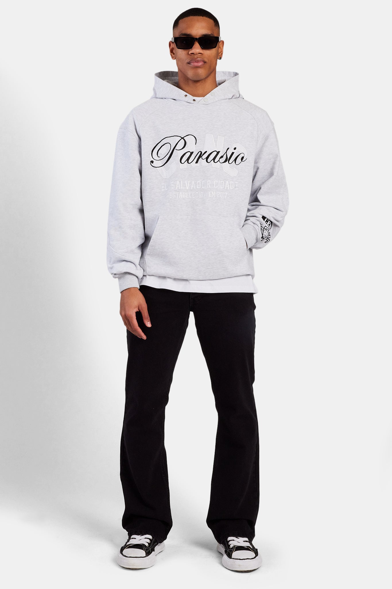 Slim Fit Flare Jeans With C - Washed Black